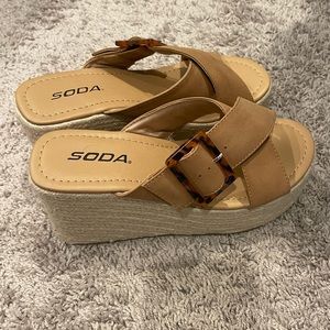 SODA slip on Wedges size 7.5